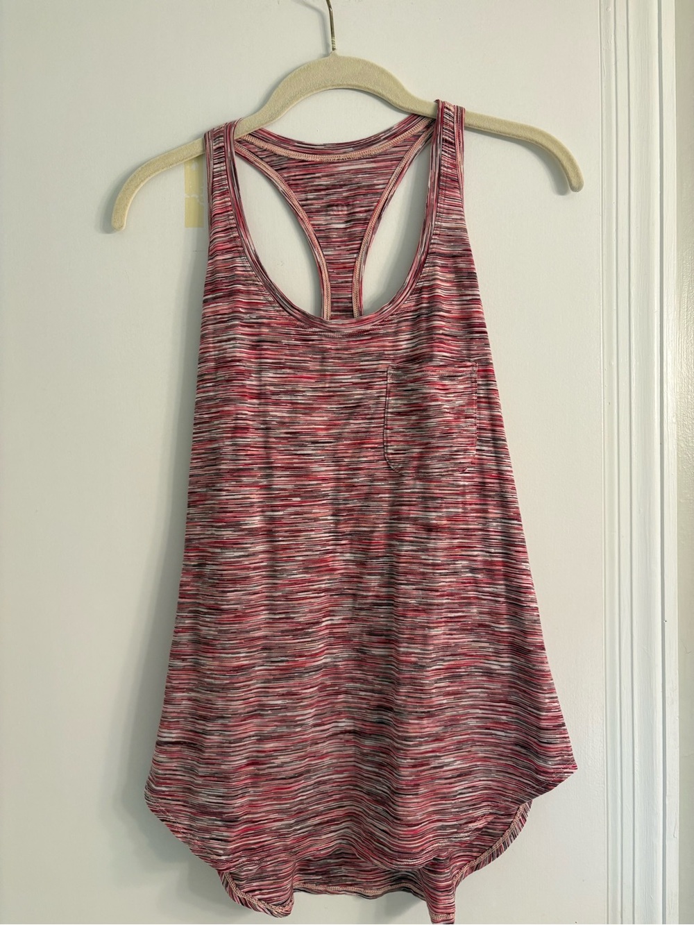 Lululemon size 8 Women’s Pink Space-Dye Racerback Tank Top